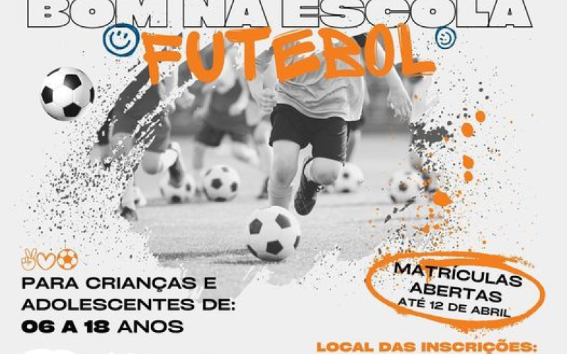 Inscrições para o Projeto Esporte na Cidade 