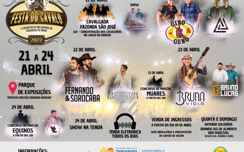 8ª Festa do Cavalo e Encontro de Muladeiros de Taquaraçu de Minas